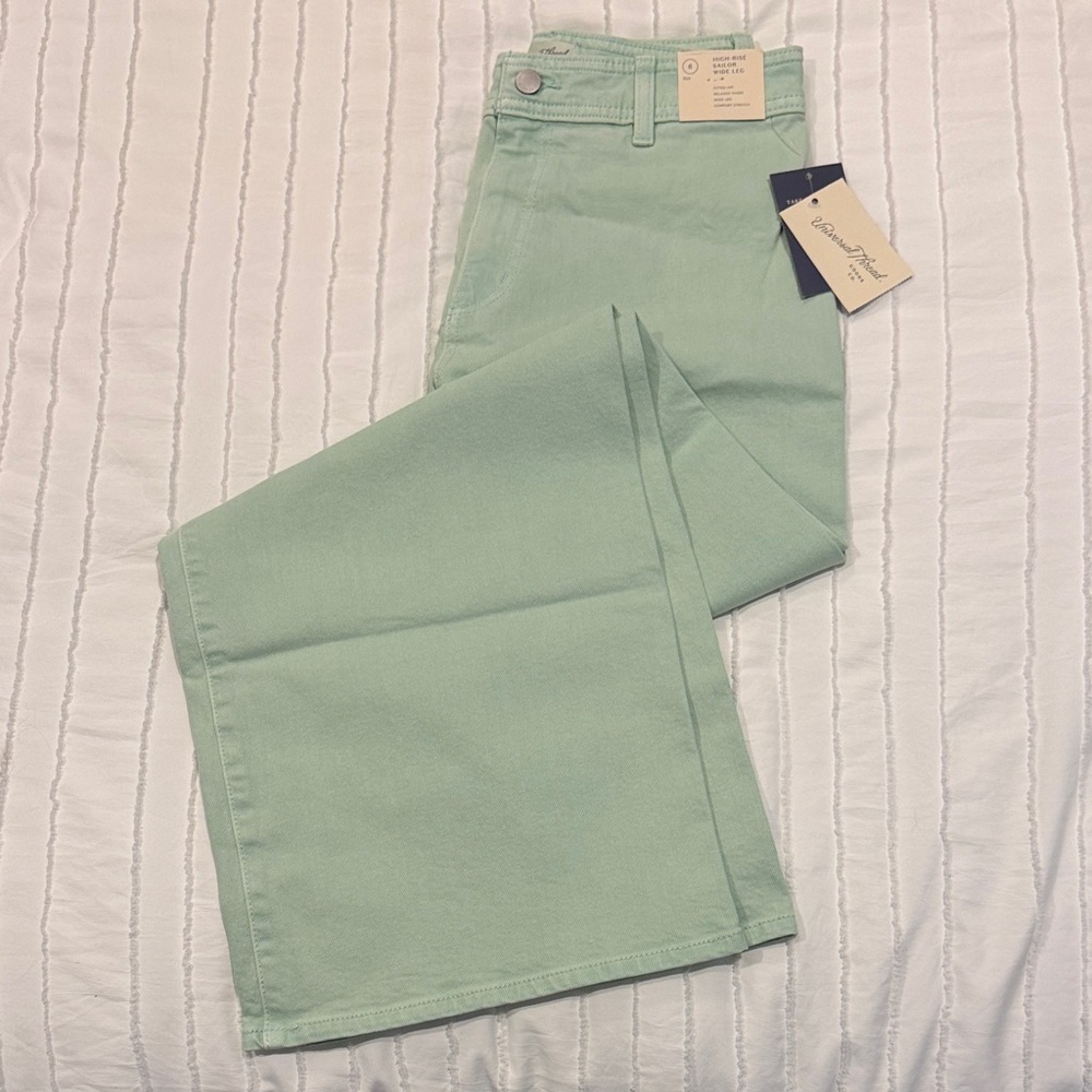 Universal Thread Light Green Flare Jeans